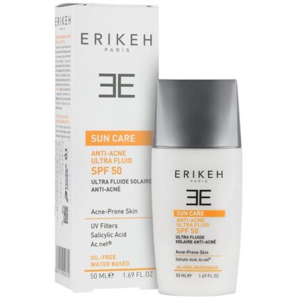 ضد آفتاب فاقد چربی آنتی آکنه SPF50 بدون رنگ اریکه
