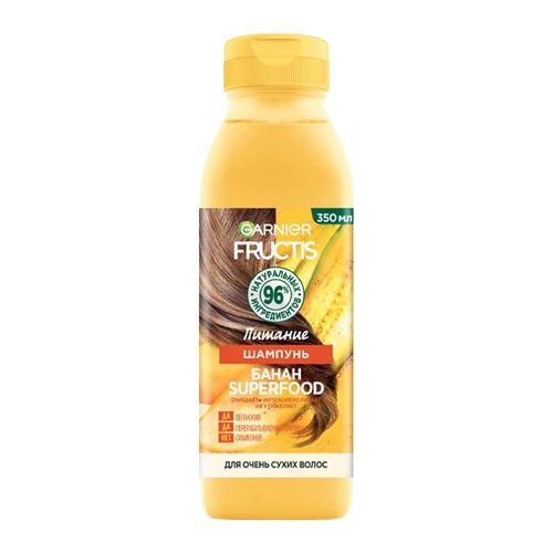Garnier Nourishing Banana Hair Food Shampoo شامپو مغذی و استحکام بخش موز گارنیه جدید 350 میل