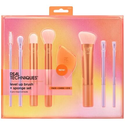 ست براش ریل تکنیک مدل Level up brush + sponge set