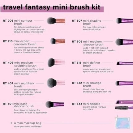 براش 10 عددی ریل تکنیک مدل Travel Fantasy Mini Brush