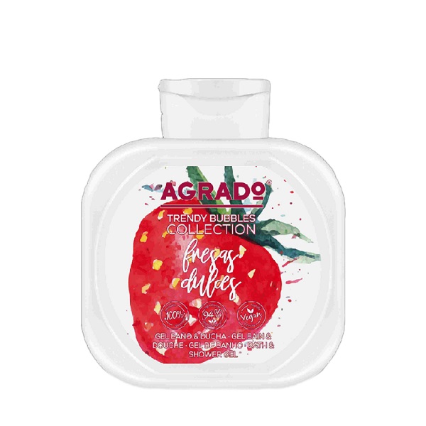 AGRADO Sweet Strawberries Bath And Shower Gel شامپو بدن توت فرنگی آگرادو