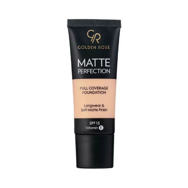golden rose matte perfection foundation c1 کرم پودرمات Matte Perfection گلدن رز کد c1