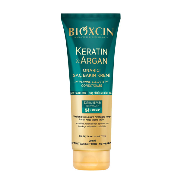 bioxcin keratin & argan repairing hair care conditioner نرم کننده و ترمیم کننده کراتین آرگان بیوکسین