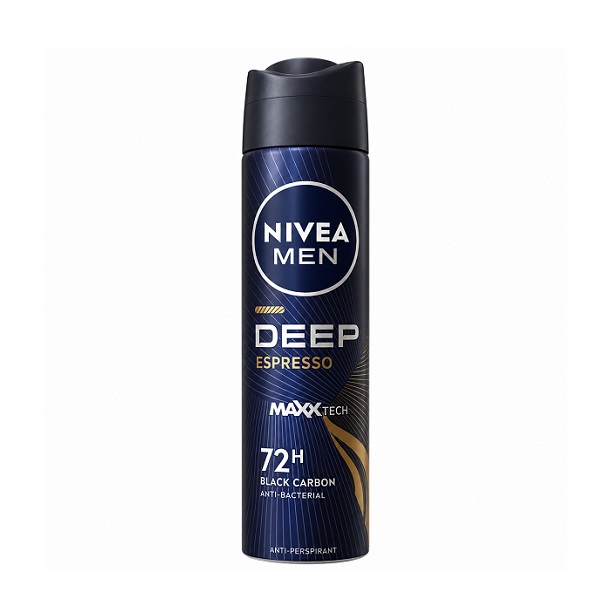Nivea Men Deep Black Carbon Espresso Spray 150 ml اسپری ضد تعریق مردانه کربن بلک Espresso نیوآ