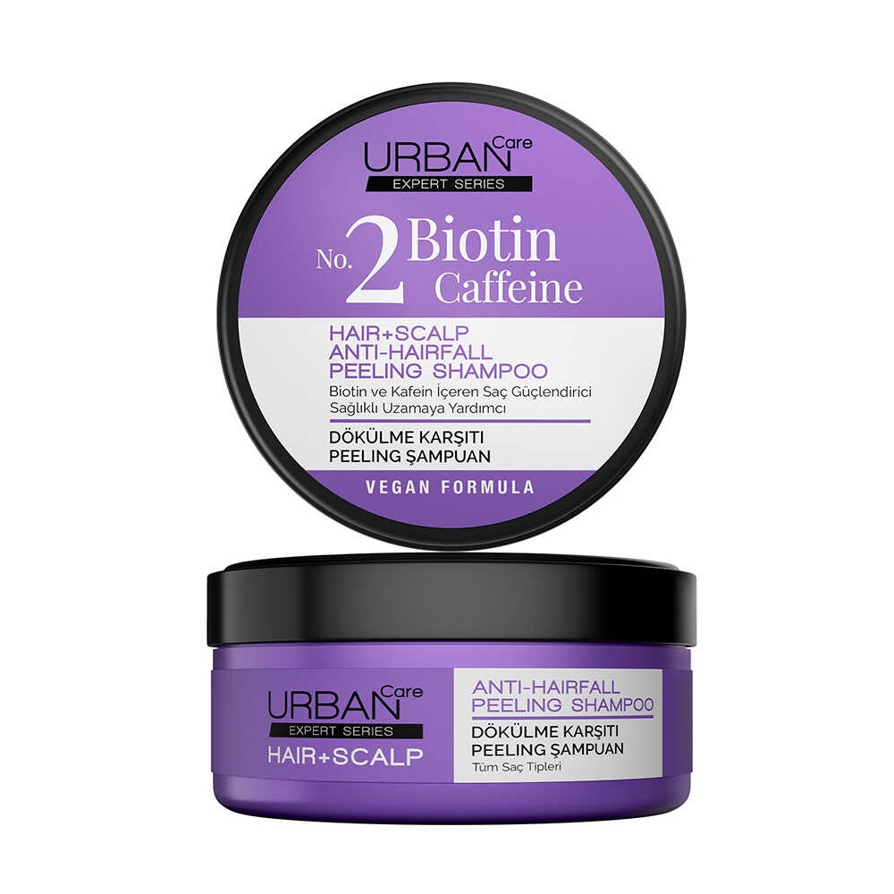 Urban Care Expert biotin caffein hair scalp sea salt peeling shampoo اسکراب کف سر ضد ریزش بیوتین کافئین اوربان کر