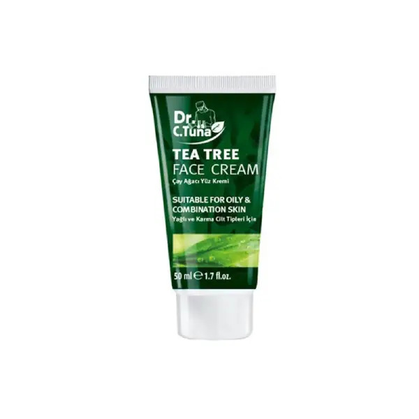 dr. c tuna tea tree face cream کرم آبرسان و ضد جوش درخت چای دکتر سی تونا فارماسی