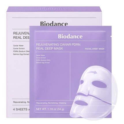 ماسک ورقه ای جوانساز PDRN و خاویار بایودنس