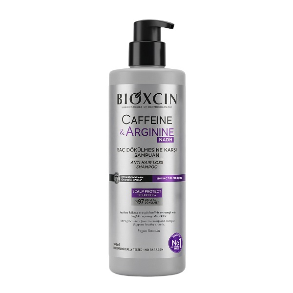 Bioxcin Caffeine & Arginine Shampoo 500 ml شامپو ضد ریزش آرژنین و کافئین بیوکسین