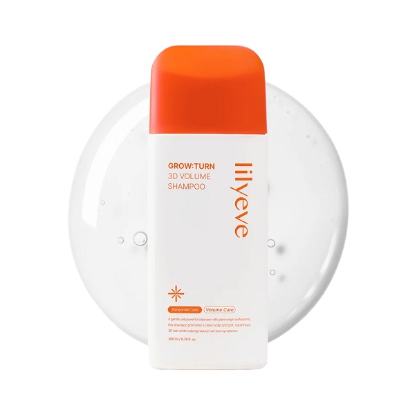 Lilyeve GrowTurn 3D Volume Shampoo with Brush 200 ml شامپو ضد ریزش و حجم دهنده مو سه بعدی لیلیوئه