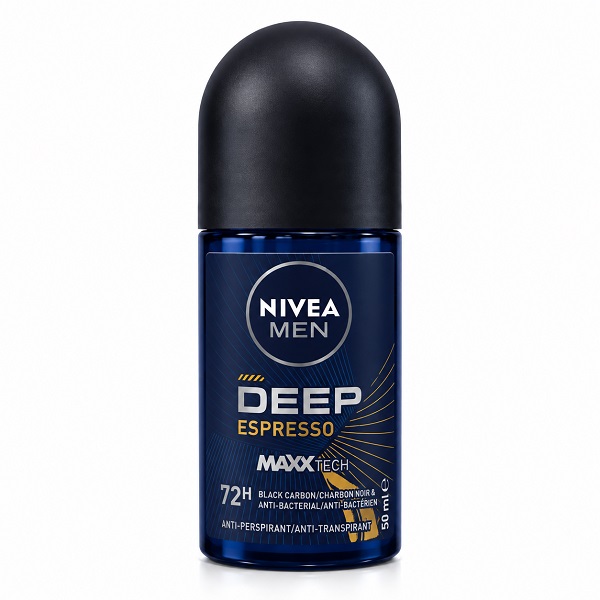 Nivea Roll on Men Deep Espresso Deodorant 72h مام ضد تعریق مردانه Deep Espresso نیوآ