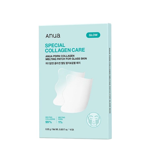Anua PDRN Collagen Melting Patch For Glass Skin پک پچ ذوب شونده کلاژن و PDRN آنوا پک کامل